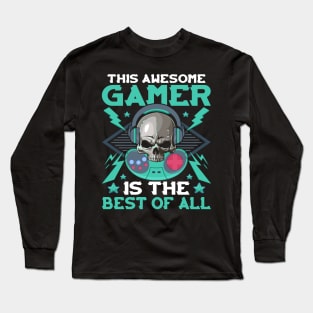 This Gamer Is The Best Of All Funny Pro Video Gamer Gift Long Sleeve T-Shirt